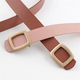 Vintage Buckle Women's Belt For Trousers Red Pu Leather Ladies Fashion Belt