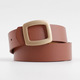 Vintage Buckle Women's Belt For Trousers Red Pu Leather Ladies Fashion Belt