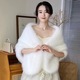 Faux Fur Cape Cheongsam Wedding Shawl Winter Cloak Wrap