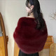 Faux Fur Cape Cheongsam Wedding Shawl Winter Cloak Wrap