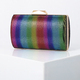 Rainbow Crossbody Clutch Evening Purse With Diamond Detail