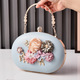 Floral Pu Fabric Shoulder Evening Clutch Bag