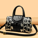 luxury new crocodile cowhide women's high quality leather bag large capacity female one shoulder handbag boston pillow bag