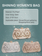 Elegant Beaded Pearl Evening Clutch Bag With Rhinestones