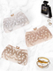 Elegant Beaded Pearl Evening Clutch Bag With Rhinestones
