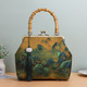 classic nature green bag vintage bags women tote women's handbags fringe bag original handmade mother gift lady bags chain strap