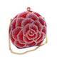 Rose Flower Crystal Evening Clutch Bag For Women Wedding Bridal Party