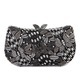 Women Evening Party Handbag Butterfly Crystal Clutch Bridal Purse