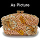 Gold Diamond Evening Clutch Bag With Swarovski Stones