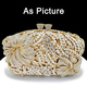 Gold Diamond Evening Clutch Bag With Swarovski Stones