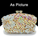 Gold Diamond Evening Clutch Bag With Swarovski Stones