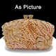 Gold Diamond Evening Clutch Bag With Swarovski Stones