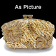 Gold Diamond Evening Clutch Bag With Swarovski Stones