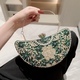 shiny and fashion rhinestone flower mental handle women evening party bag