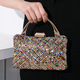 Rhinestone Clutch Handbag With Top Handle Sparkly Evening Wedding Purse