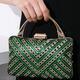 Rhinestone Clutch Handbag With Top Handle Sparkly Evening Wedding Purse