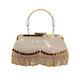 Diamond-Studded Tassel Evening Clutch Bag - Beaded Party Purse