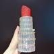 lipstick women luxury evening clutch rhinestone dinner clutch designer handbags for female crystal banquet party bag metal chain