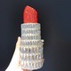 lipstick women luxury evening clutch rhinestone dinner clutch designer handbags for female crystal banquet party bag metal chain