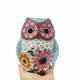Grey Silver Owl Eye Evening Bag With Crystal Diamante