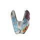 Grey Silver Owl Eye Evening Bag With Crystal Diamante
