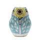 Grey Silver Owl Eye Evening Bag With Crystal Diamante