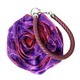 Women’S Rose Flower Handbag Satin Top Handle Bridal Evening Clutch Purse