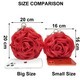 Women’S Rose Flower Handbag Satin Top Handle Bridal Evening Clutch Purse