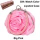 Women’S Rose Flower Handbag Satin Top Handle Bridal Evening Clutch Purse