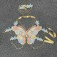 、woman crystal chain butterfly embroidery sleeveless backless adjustable ultra short top music prom crop top