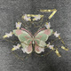 、woman crystal chain butterfly embroidery sleeveless backless adjustable ultra short top music prom crop top