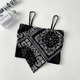 summer new hong kong style off shoulder crop top irregular hem printed square scarf tube top vintage chic backless rib tank top