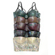 Snake Pattern Bronzing Laser Bustier Crop Corset Cami Top