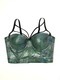 Snake Pattern Bronzing Laser Bustier Crop Corset Cami Top
