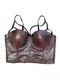 Snake Pattern Bronzing Laser Bustier Crop Corset Cami Top