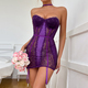 new women lace party club leopard tube short dresses backless cross belt clothes for girl