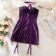 new women lace party club leopard tube short dresses backless cross belt clothes for girl