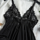 Deep V Lace Chemise Nightgown Sleepwear Mini Babydoll