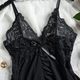 Deep V Lace Chemise Nightgown Sleepwear Mini Babydoll