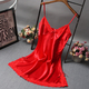Bowknot Transparent Lace Tulle Hollow Suspender Nightdress