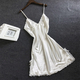 Bowknot Transparent Lace Tulle Hollow Suspender Nightdress