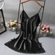 Bowknot Transparent Lace Tulle Hollow Suspender Nightdress