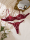 fairy lingerie floral valentine charming brief panty underwear nighty fancy underwear brief set for lady see through bra