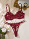 fairy lingerie floral valentine charming brief panty underwear nighty fancy underwear brief set for lady see through bra