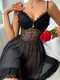 Women's Solid Color V-Neck Sleeveless Silk Nightdress Sleepwear