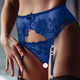 Plus Size Mesh Transparent Garters With Strings Embroidery Floral Suspender Belt For Stockings