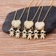nidin fashion son daughter heart gold color cubic zirconia family girl boy pendant necklace copper chain jewelry for mother gift