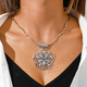 aihua bohemia turquoise stone necklace for women chokers collier femme handmade ethnic pendants necklaces statement jewelry