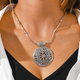 aihua bohemia turquoise stone necklace for women chokers collier femme handmade ethnic pendants necklaces statement jewelry