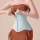 miiow u-shaped waist trainer corset women buttoned shapers breast lifted waist trainer steel bone slimming women's shapewear